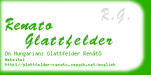 renato glattfelder business card